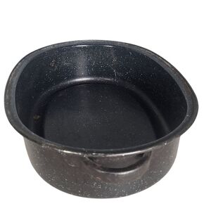 Oval Roaster Roasting Pan Black Speckled